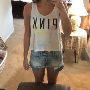 Pink Tie Dye Tank Top